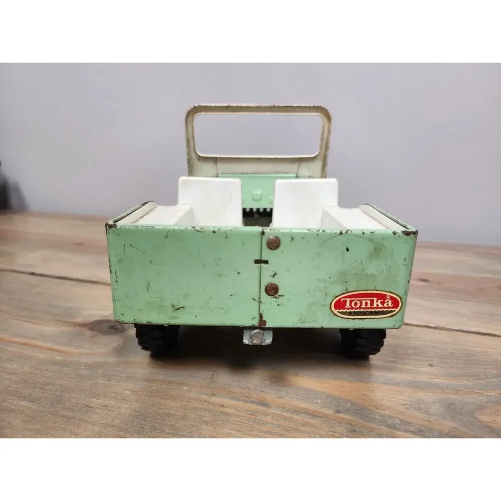 Vintage 1965 Tonka Toys Outdoor Living Light Green Jeep Runabout #2140